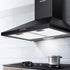 Devanti Pyramid Range Hood Rangehood 600mm 60cm Kitchen Canopy Black-Appliances > Kitchen Appliances-PEROZ Accessories