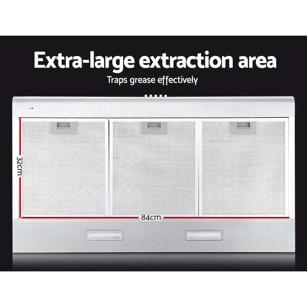DEVANTI Fixed Range Hood Rangehood Stainless Steel Kitchen Canopy 90cm 900mm-Appliances > Kitchen Appliances-PEROZ Accessories