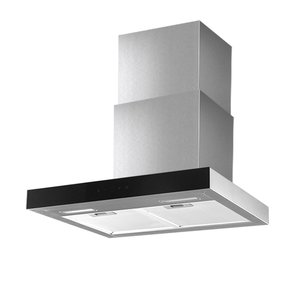 Devanti Rangehood 600mm Range Hood 60cm Stainless Steel Glass Kitchen Canopy-Appliances > Kitchen Appliances-PEROZ Accessories
