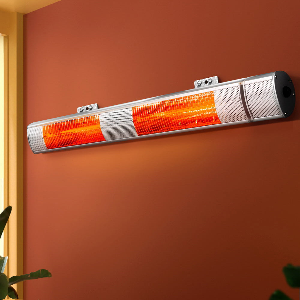 Devanti Electric Infrared Strip Heater Radiant Heaters Reamote control 3000W-Heaters-PEROZ Accessories