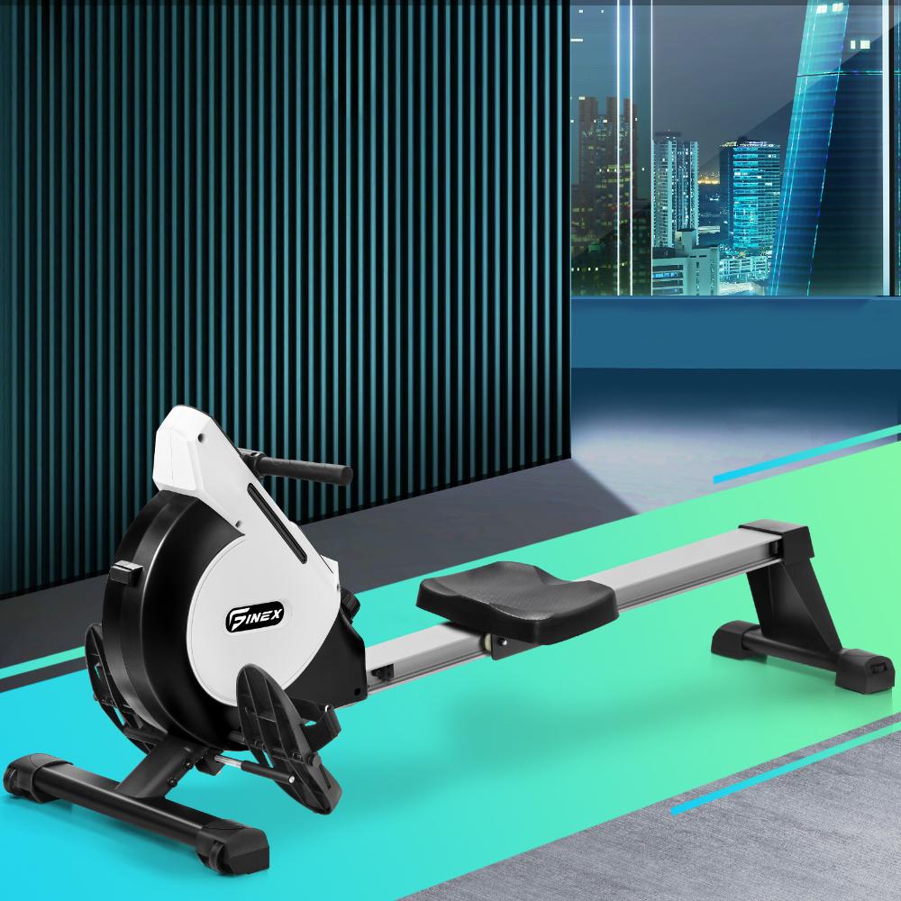 Finex Rowing Machine Magnetic Resistance Rower Fitness Home Gym Cardio 16-Level-Rowing Machine-PEROZ Accessories