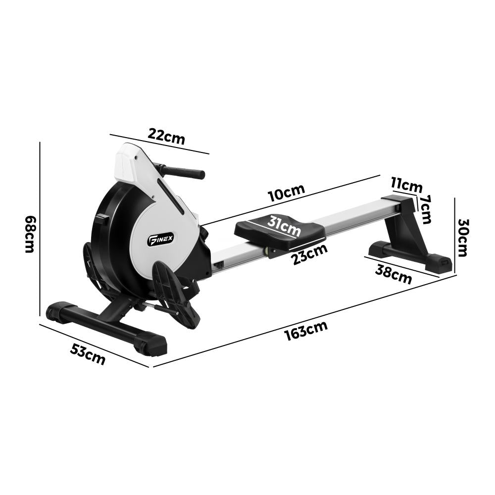 Finex Rowing Machine Magnetic Resistance Rower Fitness Home Gym Cardio 16-Level-Rowing Machine-PEROZ Accessories