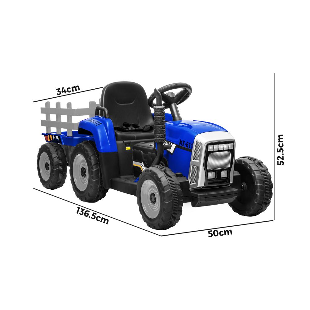 Mazam Kids Ride On Tractor W/ Trailer 12V Electric Vehicle Toys Gift Bluetooth-Ride On Car-PEROZ Accessories