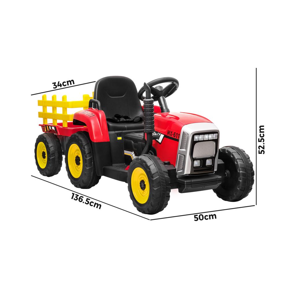 Mazam Kids Ride On Tractor W/ Trailer Electric Vehicle Toy Car Bluetooth Gift-Ride On Car-PEROZ Accessories