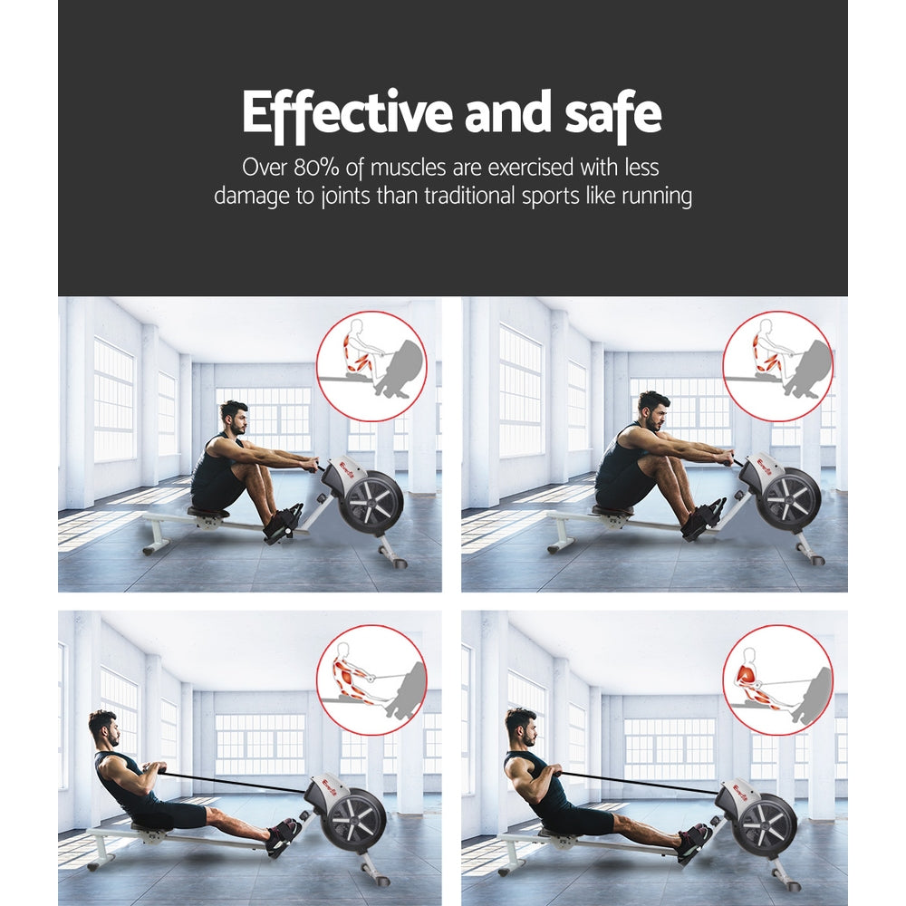 Everfit 8 Level Rowing Exercise Machine-Sports & Fitness > Fitness Accessories-PEROZ Accessories