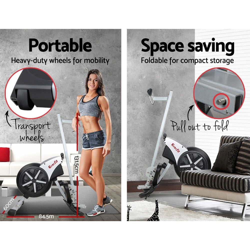 Everfit 8 Level Rowing Exercise Machine-Sports & Fitness > Fitness Accessories-PEROZ Accessories