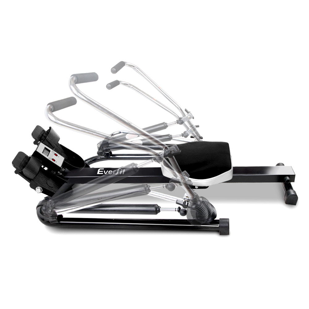 Everfit Rowing Exercise Machine Rower Hydraulic Resistance Fitness Gym Cardio-Sports & Fitness > Fitness Accessories-PEROZ Accessories