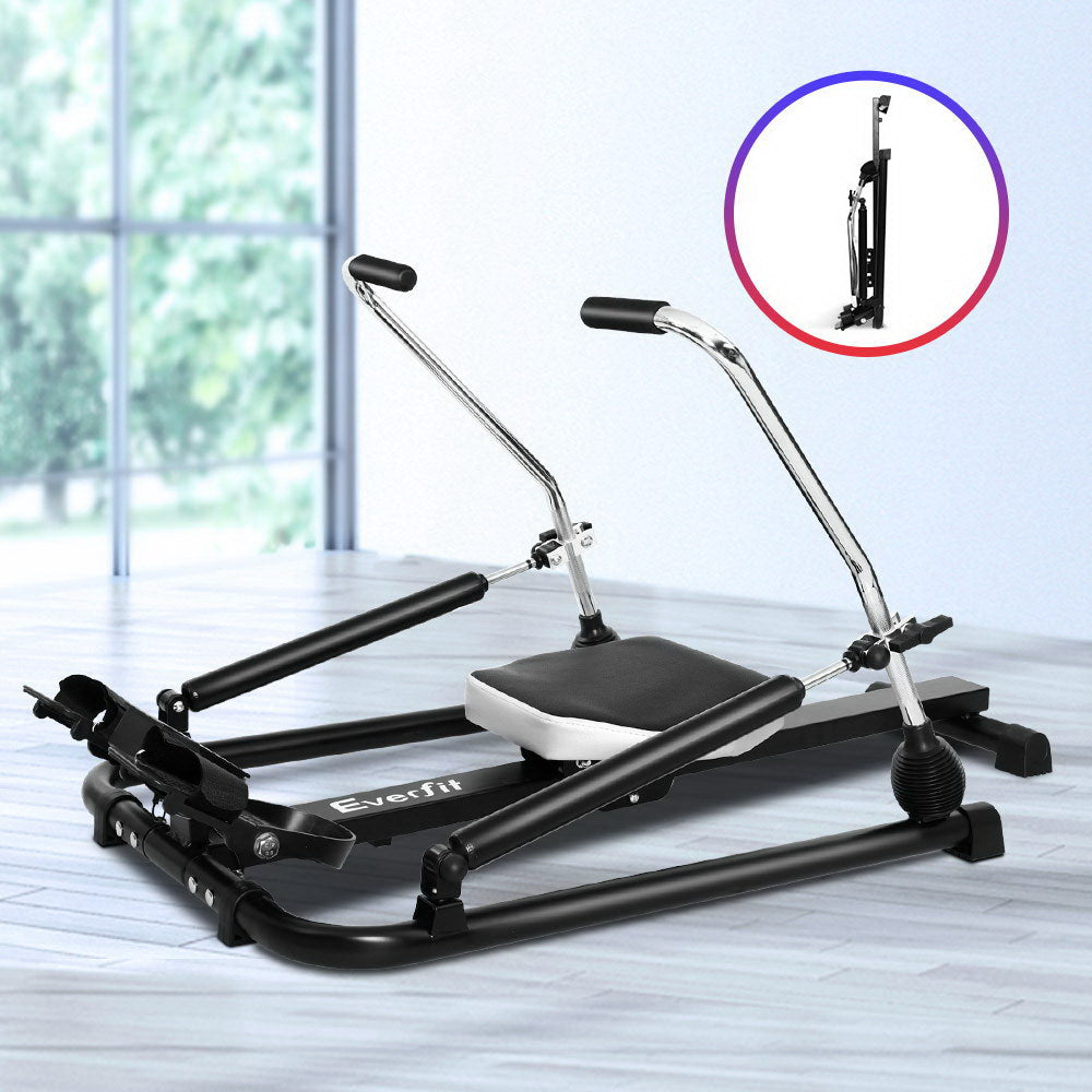 Everfit Rowing Exercise Machine Rower Hydraulic Resistance Fitness Gym Cardio-Sports & Fitness > Fitness Accessories-PEROZ Accessories