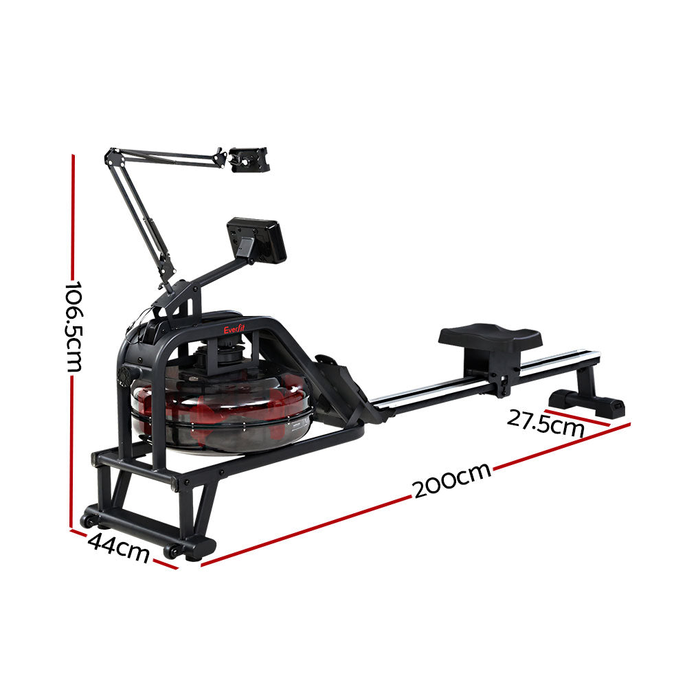 Everfit Rowing Exercise Machine Rower Water Resistance Fitness Gym Home Cardio-Sports & Fitness > Fitness Accessories-PEROZ Accessories