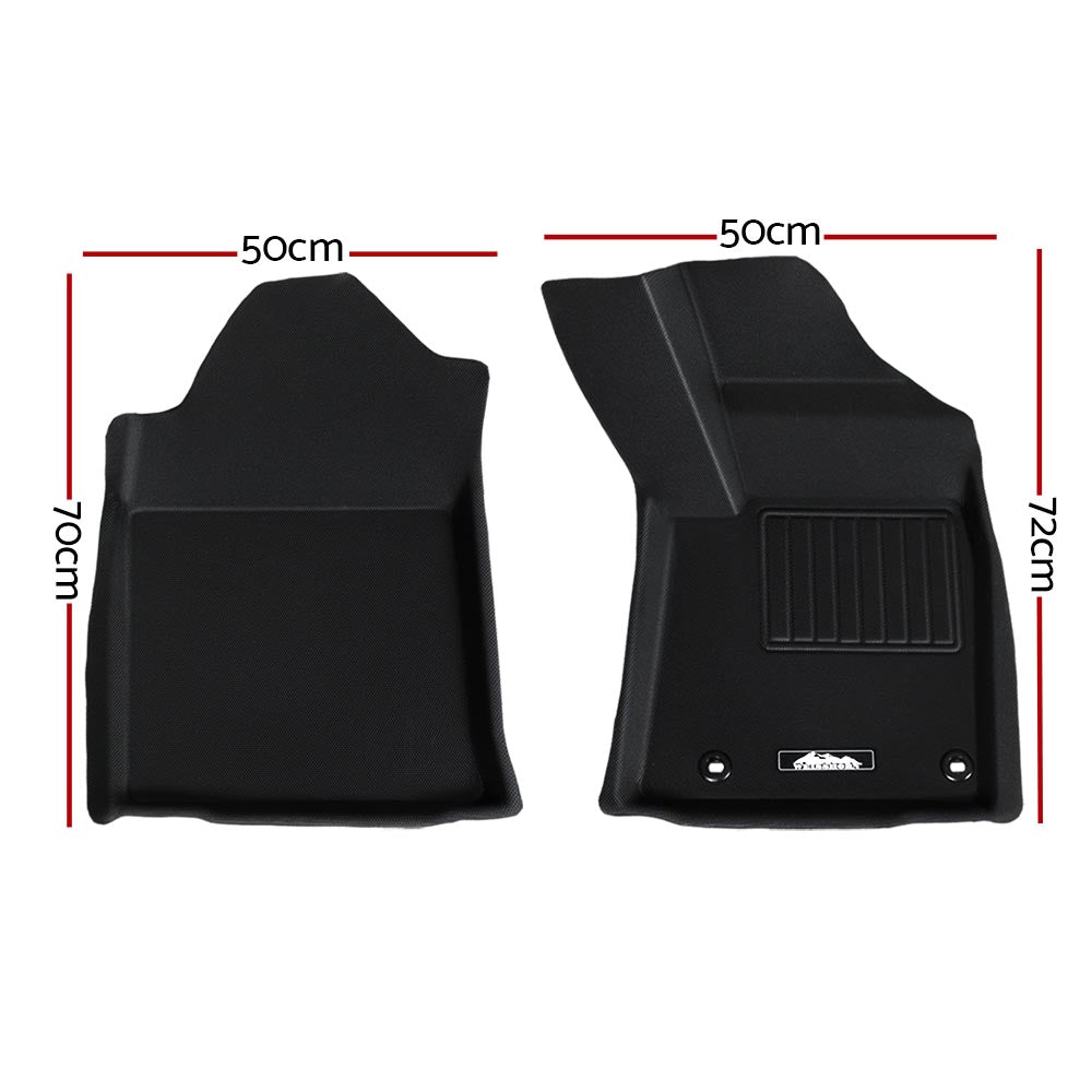 Weisshorn Car Rubber Floor Mats Compatible For Toyota Hilux Dual Cab 2015-2022-Auto Accessories > Auto Accessories Others-PEROZ Accessories