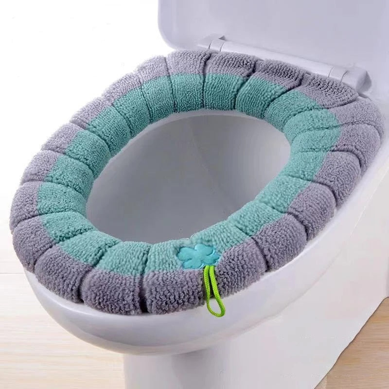 Anyhouz Toilet Seat Green Soft Warmer Washable Mat Cover Pad Cushion Seat Case Toilet Lid Cover Accessories-Toilet Seat Cover-PEROZ Accessories