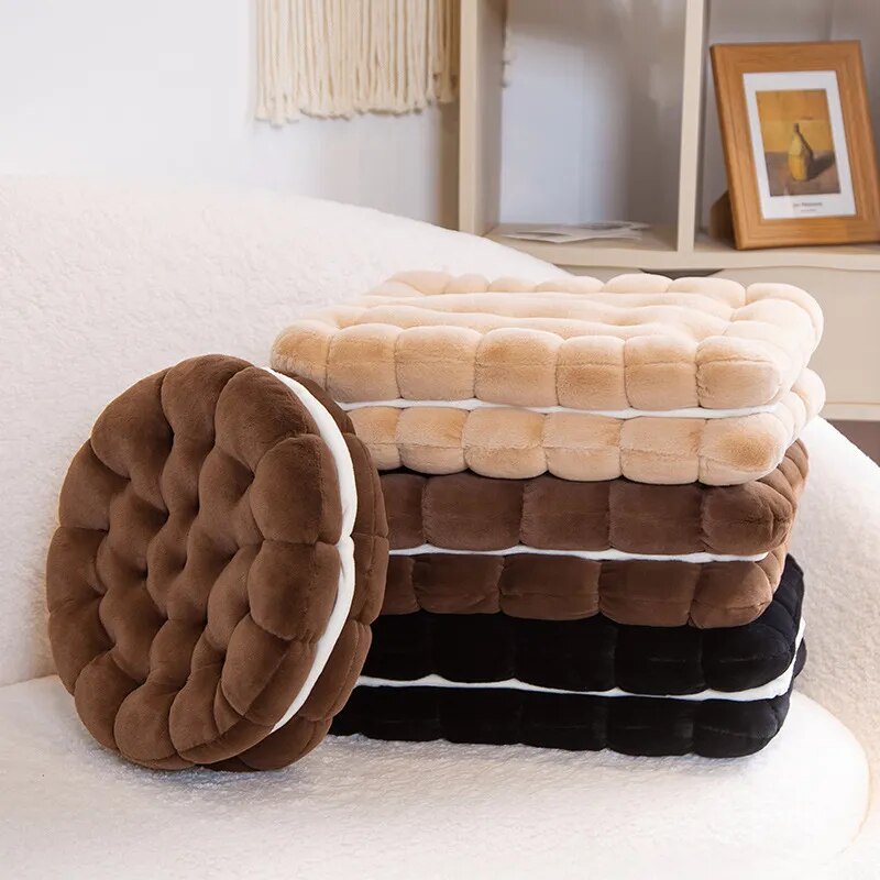 Anyhouz Plush Pillow White Tiger Square Double Biscuit Shape Stuffed Soft Pillow Seat Cushion Room Decor-Pillow-PEROZ Accessories