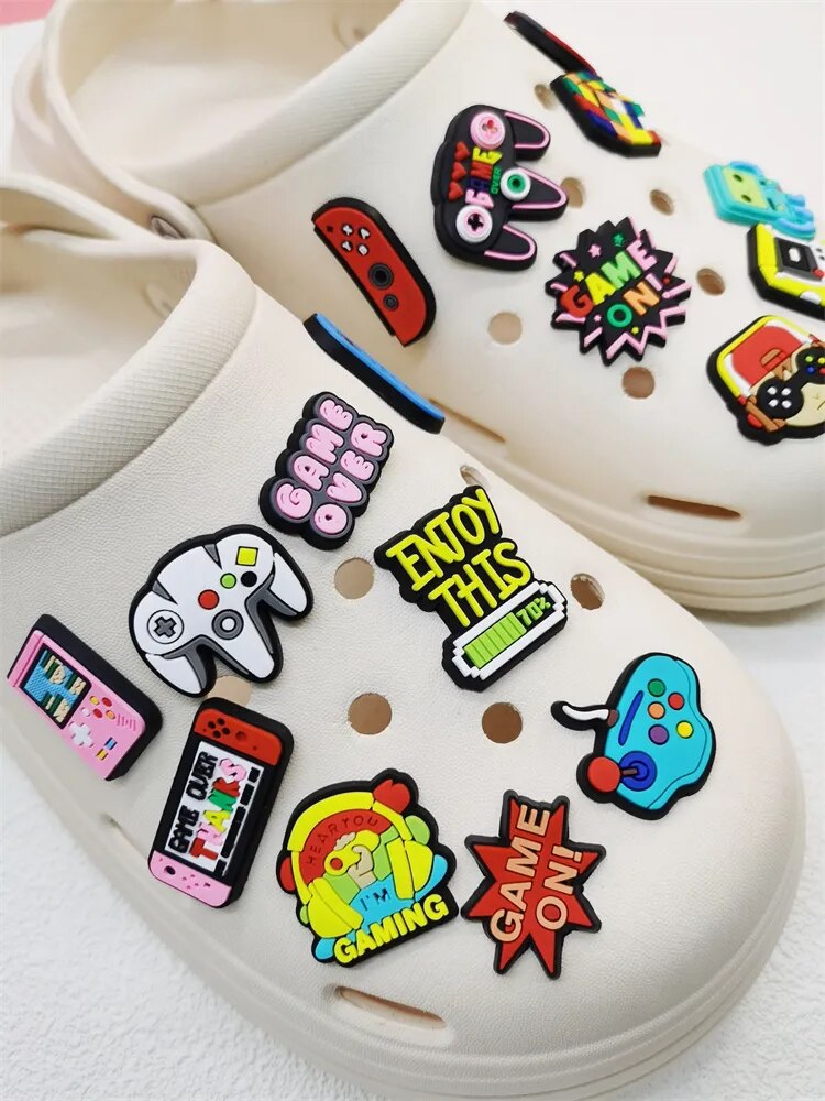 Anykidz 31Pcs Original Game Theme Shoe Charm Accessories Jeans Clogs Pendants Designer Ornament Jibbitz for Crocs-Shoe Accessories-PEROZ Accessories