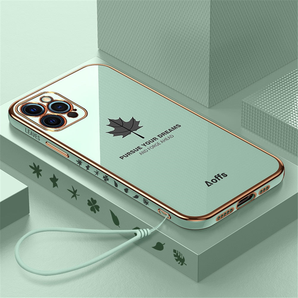 Anymob iPhone Red Electroplated Soft Cover Square Edge Bumper Phone Case-Mobile Phone Cases-PEROZ Accessories
