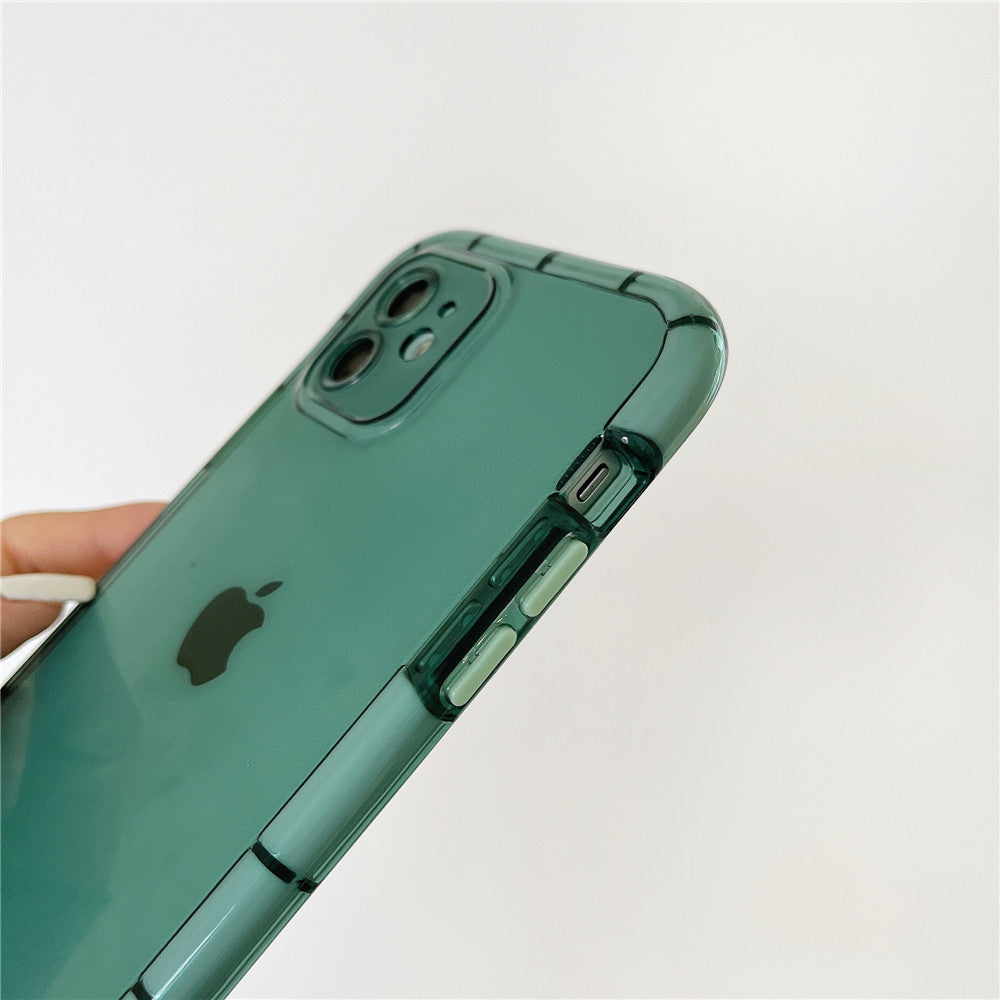 Anymob iPhone Phone Case Apple Mobile Cover Orange Transparent Color Bars Shockproof Soft Silicon Cover iPhone13 Pro Max 11 12 Pro Max X XS Max XR-Mobile Phone Cases-PEROZ Accessories