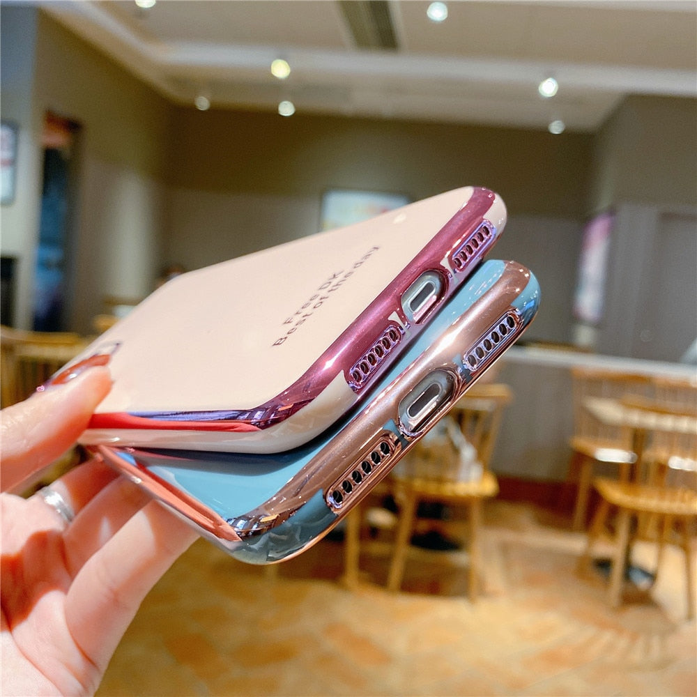 Anymob iPhone Green Plating Lens Protection Phone Case Soft Silicon Cover Case-Mobile Phone Cases-PEROZ Accessories