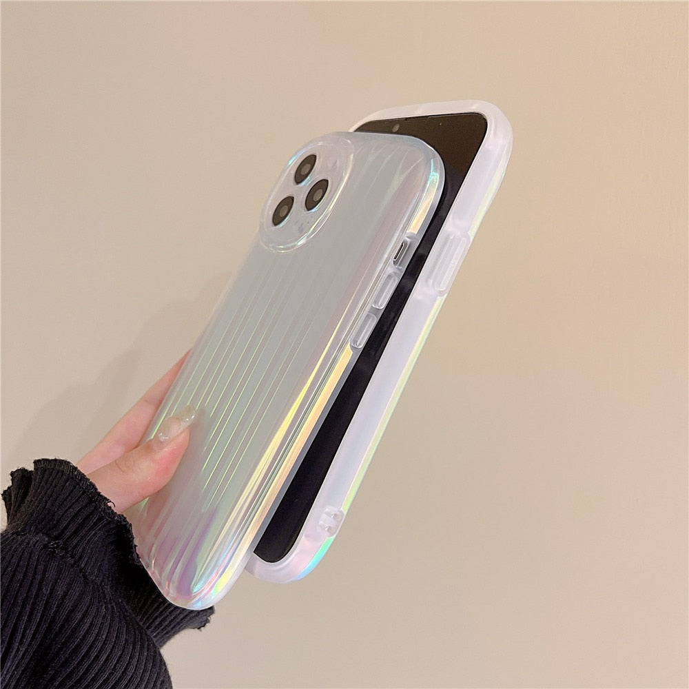 Anymob iPhone Moon Dust Gradient Aurora Case Soft Silicon Shockproof Phone Cover-Mobile Phone Cases-PEROZ Accessories