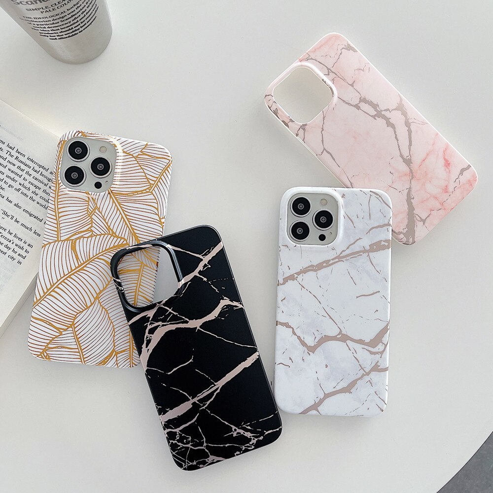 Anymob iPhone Case Gold Classic Marble Soft Silicone Shockproof Cover-Mobile Phone Cases-PEROZ Accessories