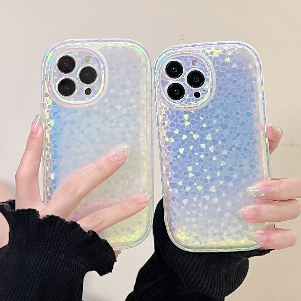 Anymob iPhone Moon Dust Gradient Aurora Case Soft Silicon Shockproof Phone Cover-Mobile Phone Cases-PEROZ Accessories