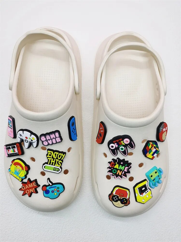 Anykidz 31Pcs Original Game Theme Shoe Charm Accessories Jeans Clogs Pendants Designer Ornament Jibbitz for Crocs-Shoe Accessories-PEROZ Accessories