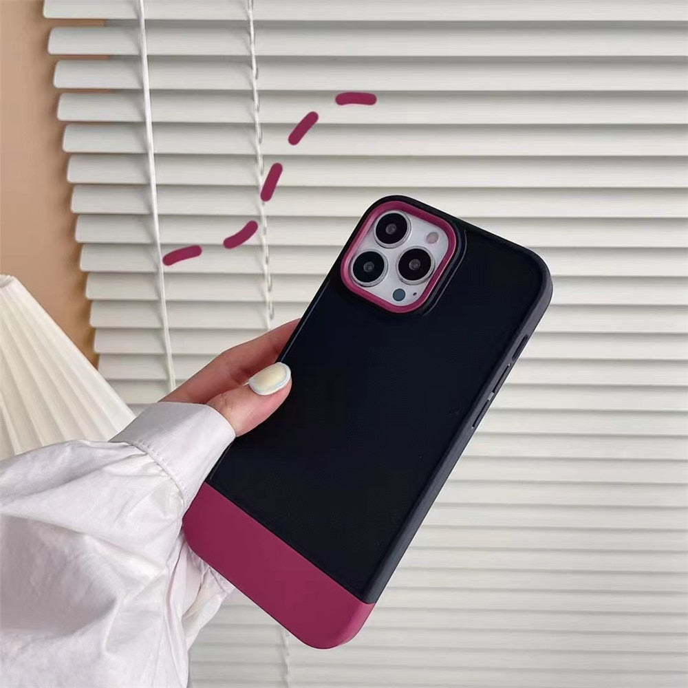 Anymob iPhone Green And White Shockproof Armor Matte Phone Case Hard Plastic Bumper Cover-Mobile Phone Cases-PEROZ Accessories