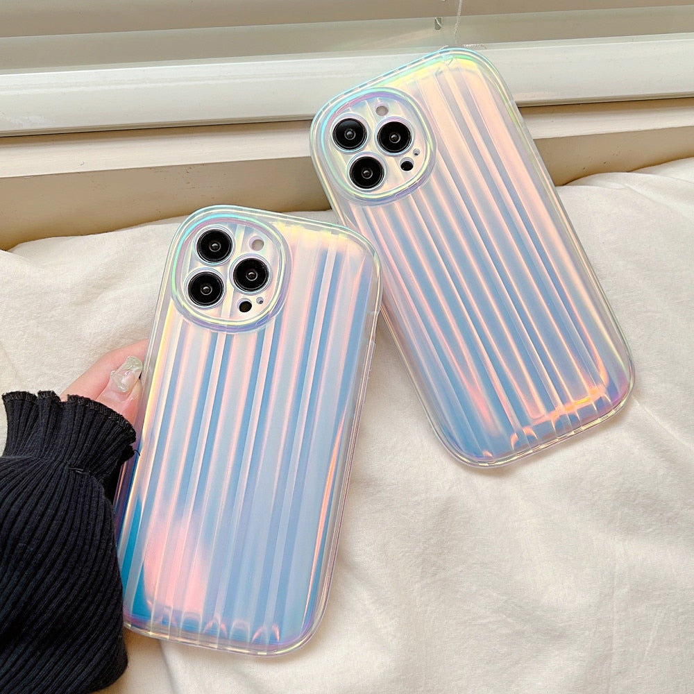 Anymob iPhone Moon Dust Gradient Aurora Case Soft Silicon Shockproof Phone Cover-Mobile Phone Cases-PEROZ Accessories