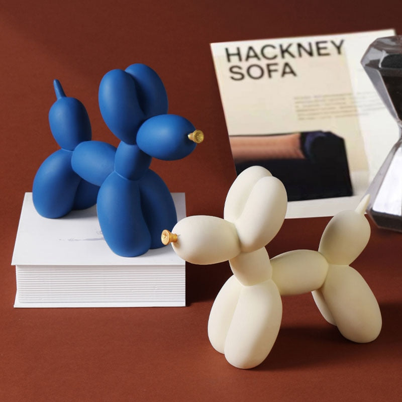 Anyhouz Home Figurine Nordic Balloon Dog Graffiti Resin for Living Room Desktop Decoration Accessories Gifts-Sculptures & Statues-PEROZ Accessories