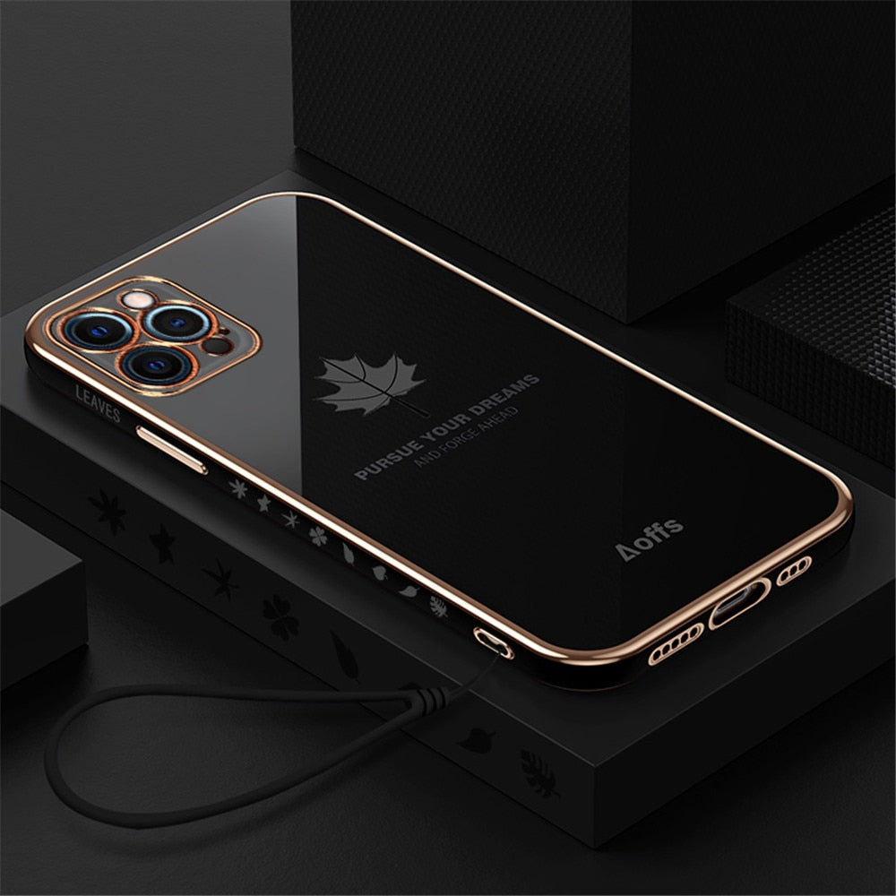 Anymob iPhone Red Electroplated Soft Cover Square Edge Bumper Phone Case-Mobile Phone Cases-PEROZ Accessories