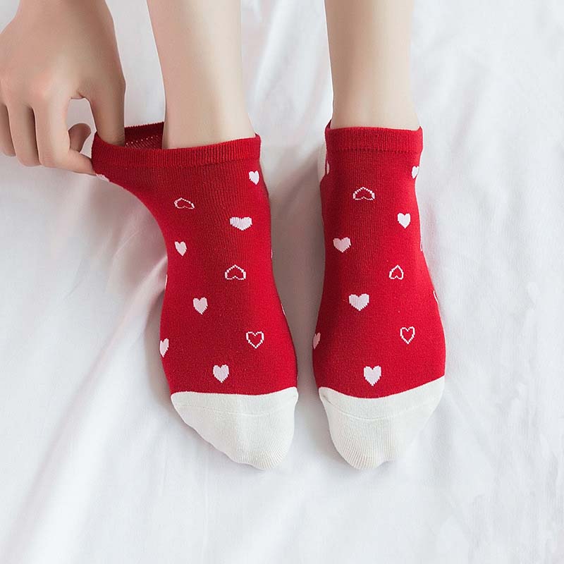 Anysox 5 Pairs One Size 5-9 Mix Strawberry Liner Cotton And Spandex Socks With Fruit Creative Design Brand Perfect for Women-Socks-PEROZ Accessories