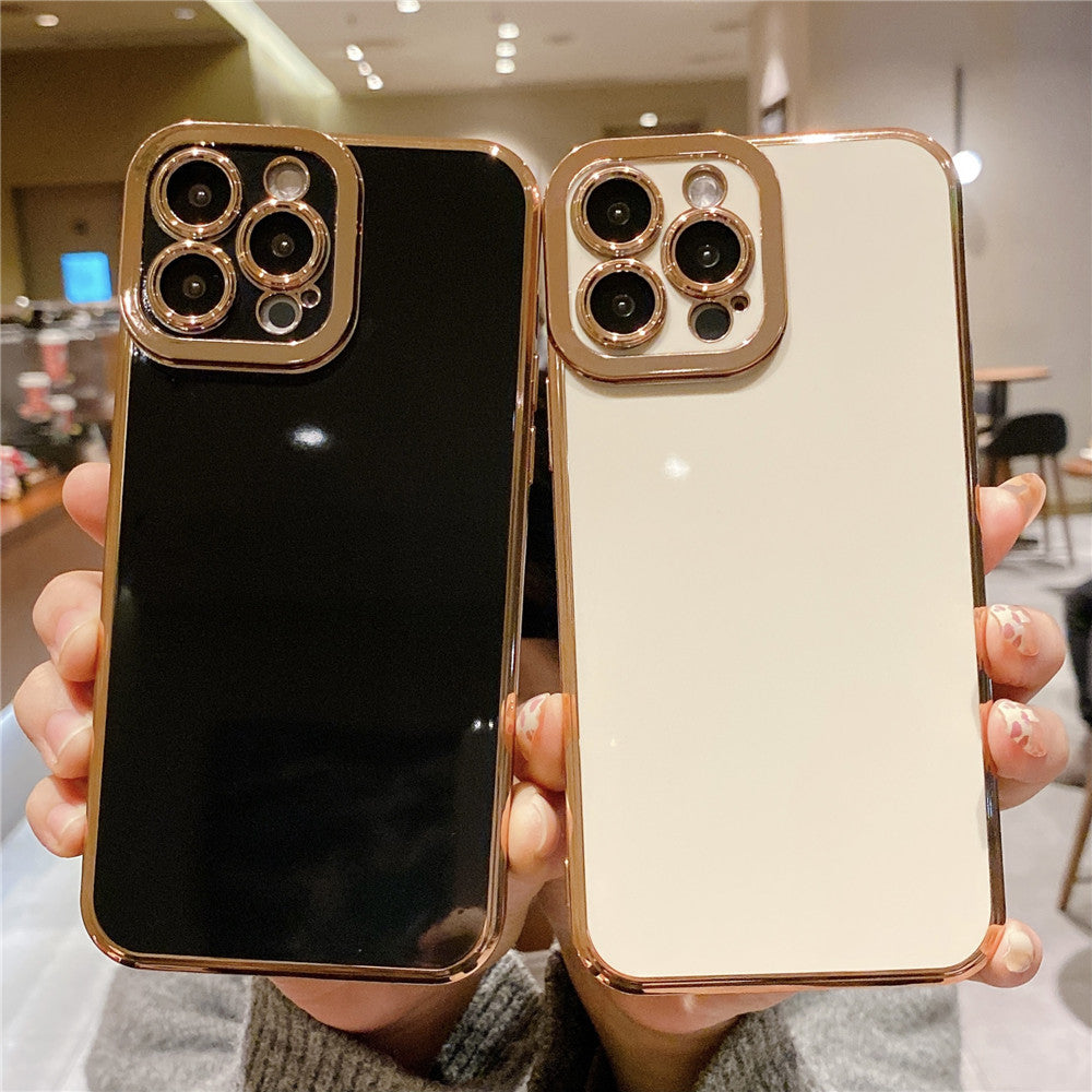 Anymob iPhone Case Black Camera Protection Shell Bumper Mobile Cover iPhone 12 11 13 Pro Max XR XS Max X 7 8 Plus SE 2020 12 13Pro Compatible-Mobile Phone Cases-PEROZ Accessories
