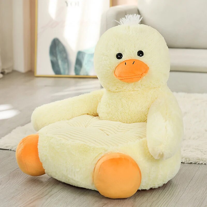 Anykidz Sofa Duck Skin/ Cover Only No Filling Inside Animal Shape Stuffed Soft Sofa Seat Cushion Room Decor for Kids-Kids Sofa-PEROZ Accessories