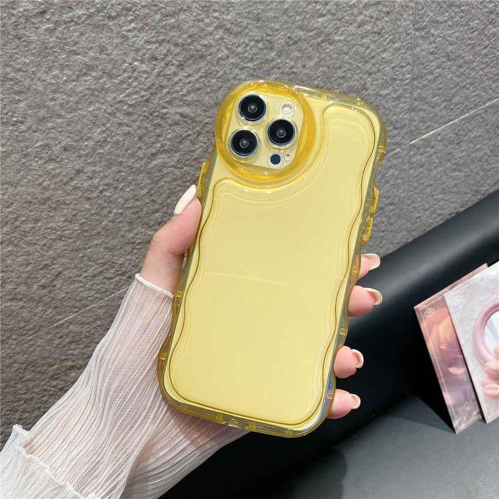 Anymob iPhone Case Yellow Transparent Shockproof Bumper Clear Cover-Mobile Phone Cases-PEROZ Accessories