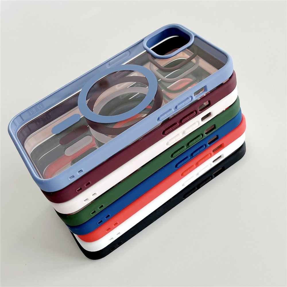 Anymob iPhone Light Blue Magnetic Pattern Case Soft Phone Cover-Mobile Phone Cases-PEROZ Accessories