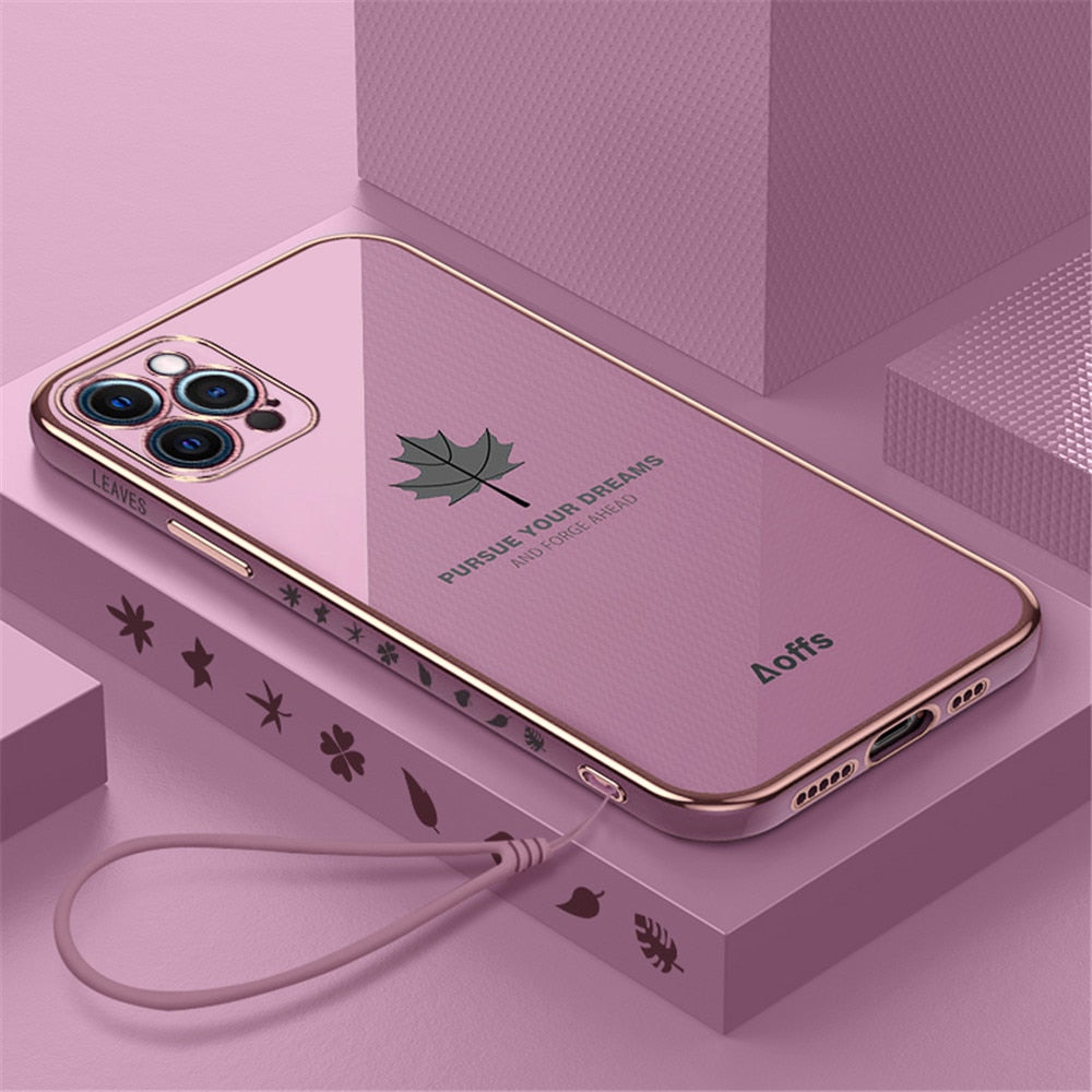 Anymob iPhone Red Electroplated Soft Cover Square Edge Bumper Phone Case-Mobile Phone Cases-PEROZ Accessories