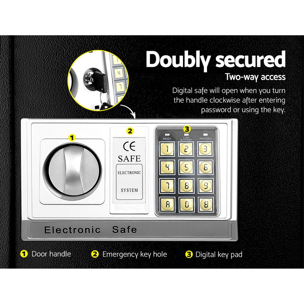 UL-TECH Electronic Safe Digital Security Box 16L-Home & Garden > Storage-PEROZ Accessories