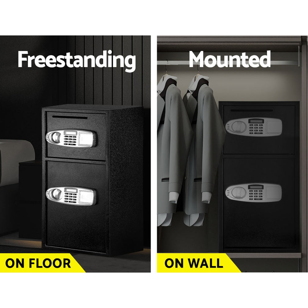 UL-TECH Electronic Safe Digital Security Box Double Door LCD Display-Home & Garden > Storage-PEROZ Accessories