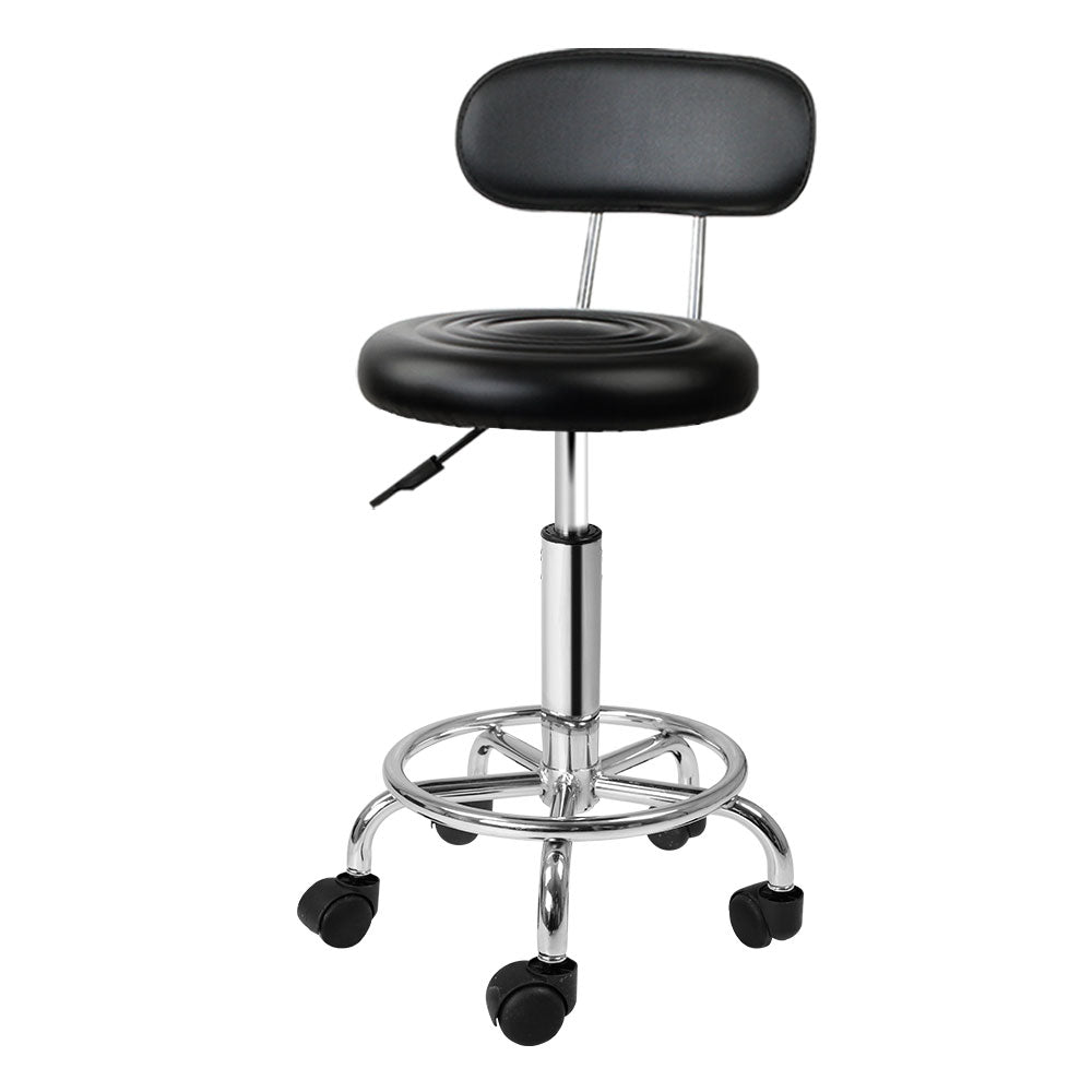 Artiss Salon Stool Swivel Chair Backrest Barber Hairdressing Hydraulic Height-Furniture &gt; Bar Stools &amp; Chairs - Peroz Australia - Image - 2