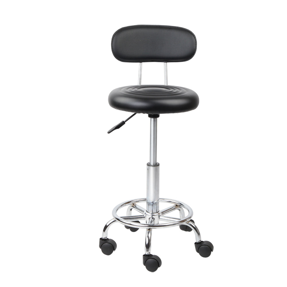 Artiss 2X Salon Stool Swivel Backrest Chair Barber Hairdressing Hydraulic Height-Furniture &gt; Bar Stools &amp; Chairs - Peroz Australia - Image - 4