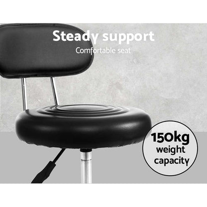 Artiss 2X Salon Stool Swivel Backrest Chair Barber Hairdressing Hydraulic Height-Furniture &gt; Bar Stools &amp; Chairs - Peroz Australia - Image - 7