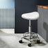 Artiss Saddle Salon Stool White PU Swivel Barber Hair Dress Chair Hydraulic Lift-Furniture > Bar Stools & Chairs - Peroz Australia - Image - 1