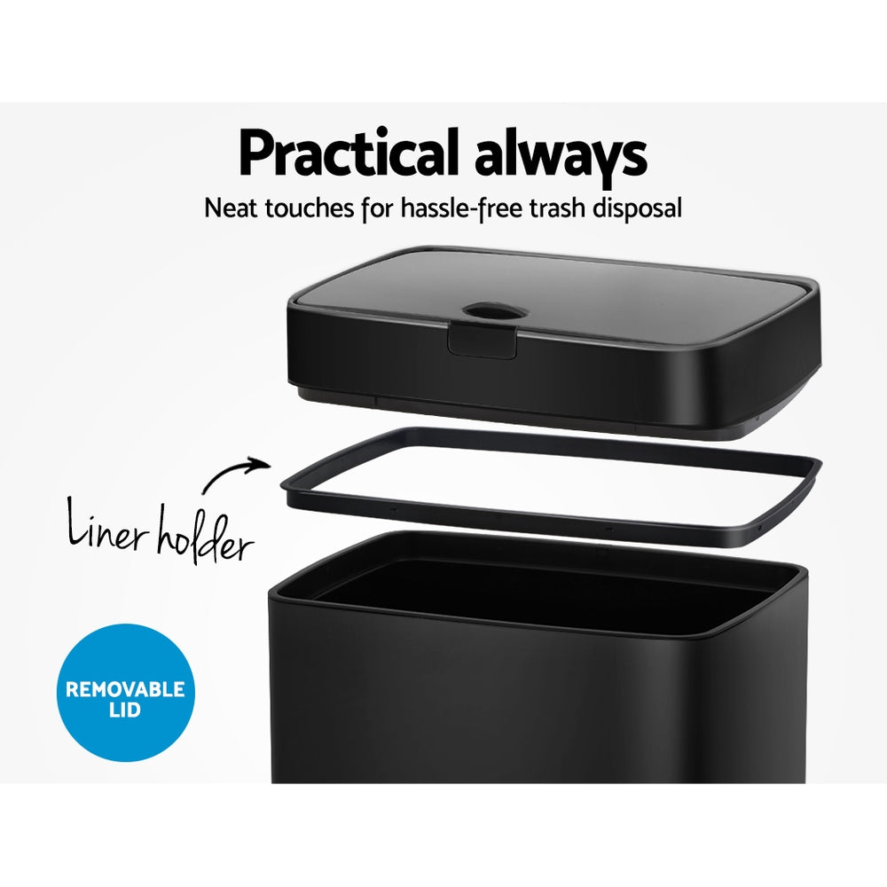 Automatic Motion Sensor Kitchen Rubbish Bin 45L-Home & Garden > Kitchen Bins-PEROZ Accessories
