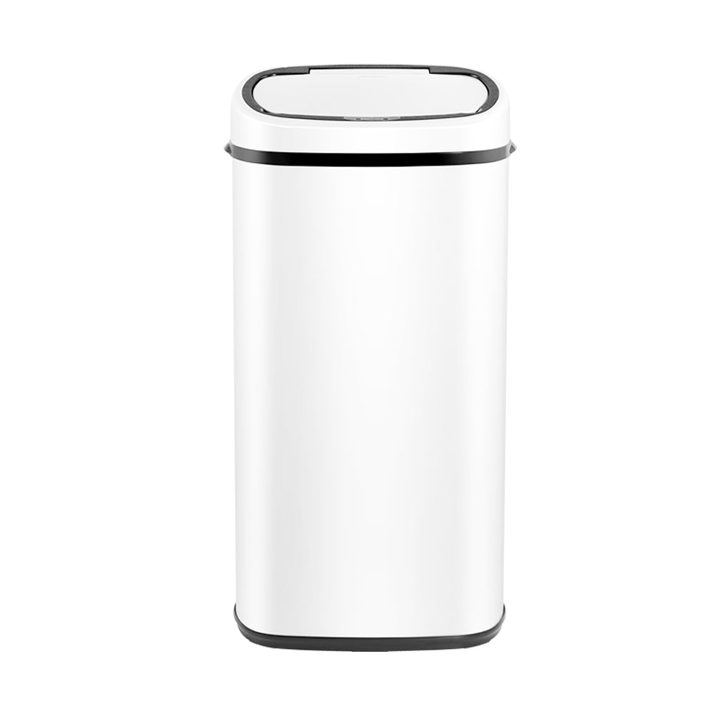 Devanti 68L Motion Sensor Bin Rubbish Automatic White-Home & Garden > Kitchen Bins-PEROZ Accessories