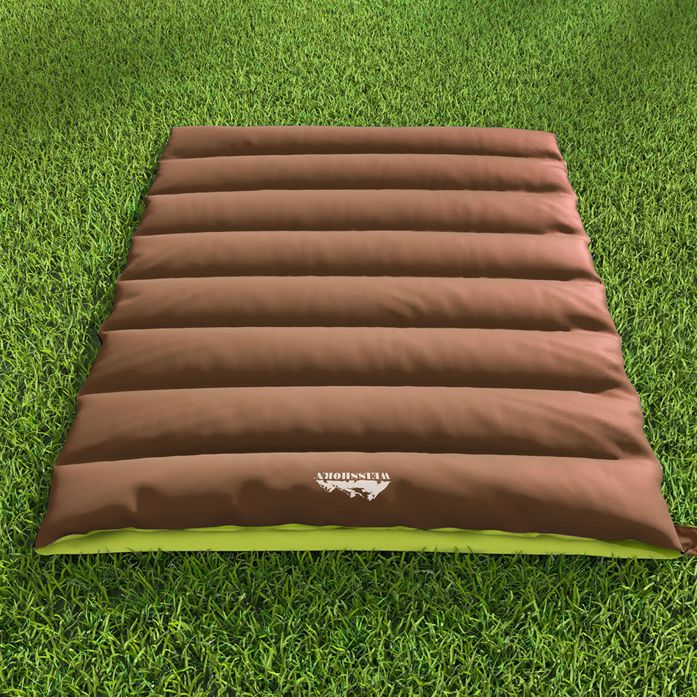 Weisshorn Sleeping Bag Double Bags Thermal Camping Hiking Tent Brown -5°C-Outdoor > Camping-PEROZ Accessories