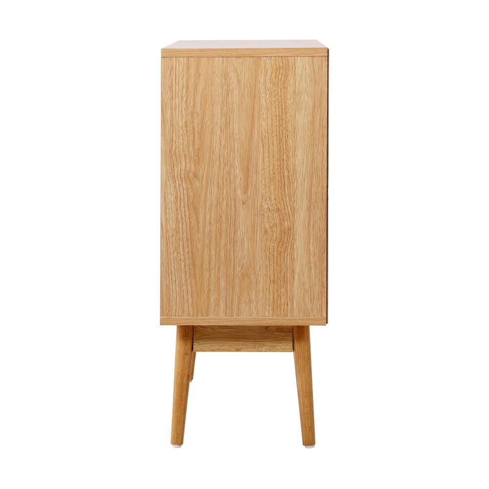 Oikiture Sideboard Cabinet Buffet Rattan Furniture Cupboard Hallway Shelf Wood-Sideboard-PEROZ Accessories