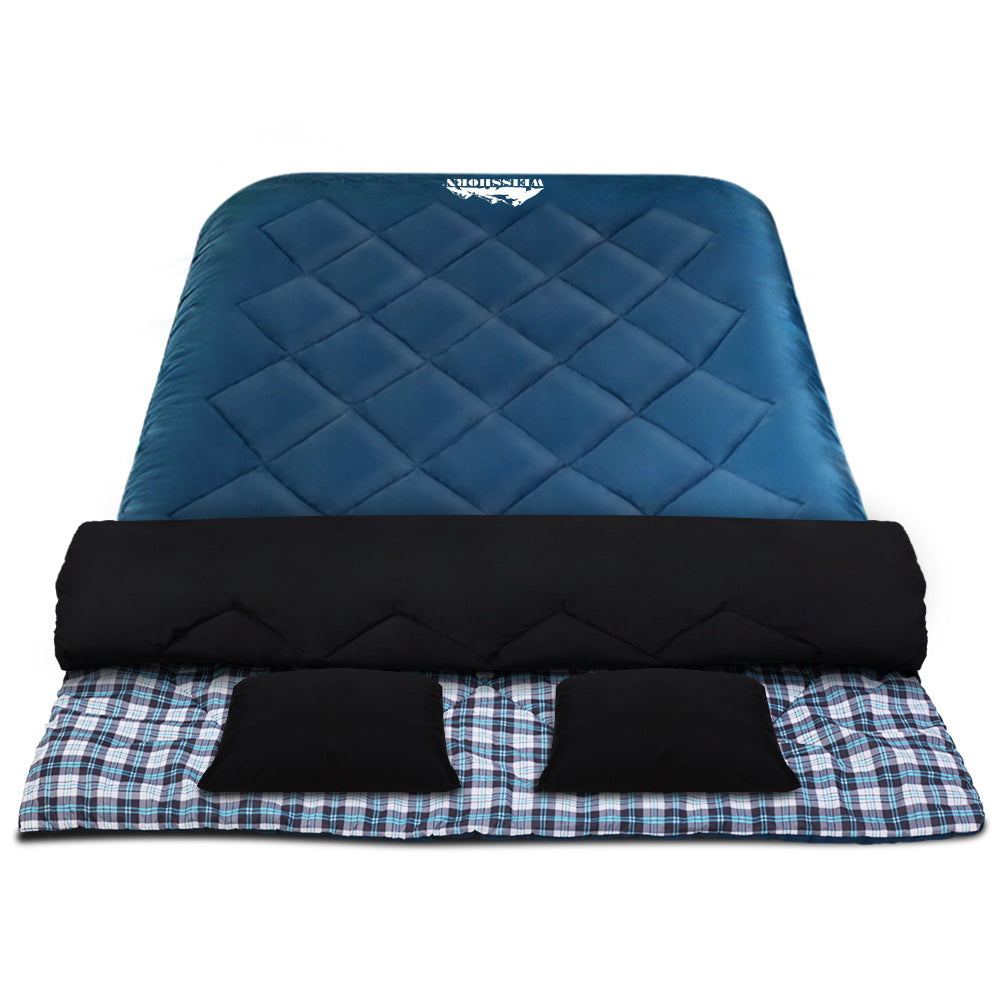 Weisshorn Sleeping Bag Camping Hiking Tent Outdoor Comfort 5 Degree Navy-Outdoor > Camping-PEROZ Accessories