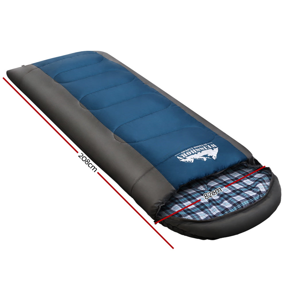 Weisshorn Sleeping Bag Camping Hiking Tent Winter Outdoor Comfort 0 Degree Navy-Outdoor > Camping-PEROZ Accessories