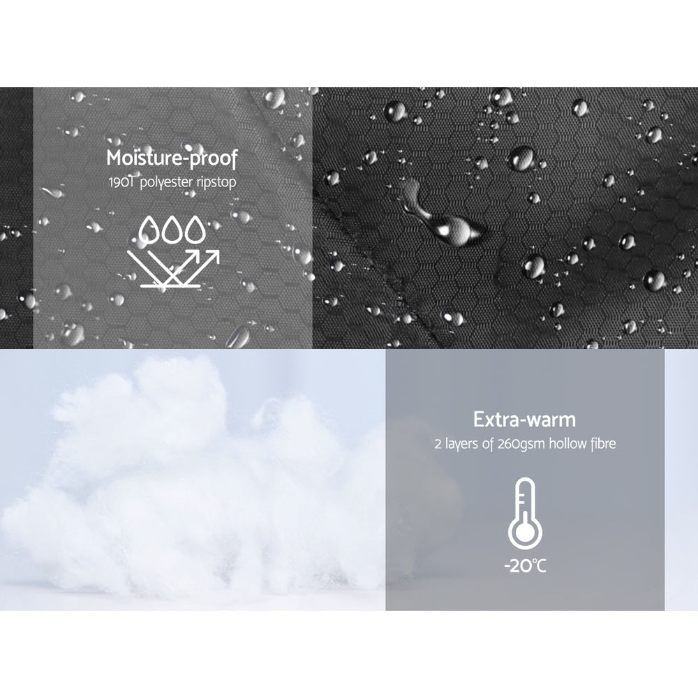 Weisshorn Sleeping Bag Camping Hiking Tent Winter Outdoor Comfort 0 Degree Navy-Outdoor > Camping-PEROZ Accessories