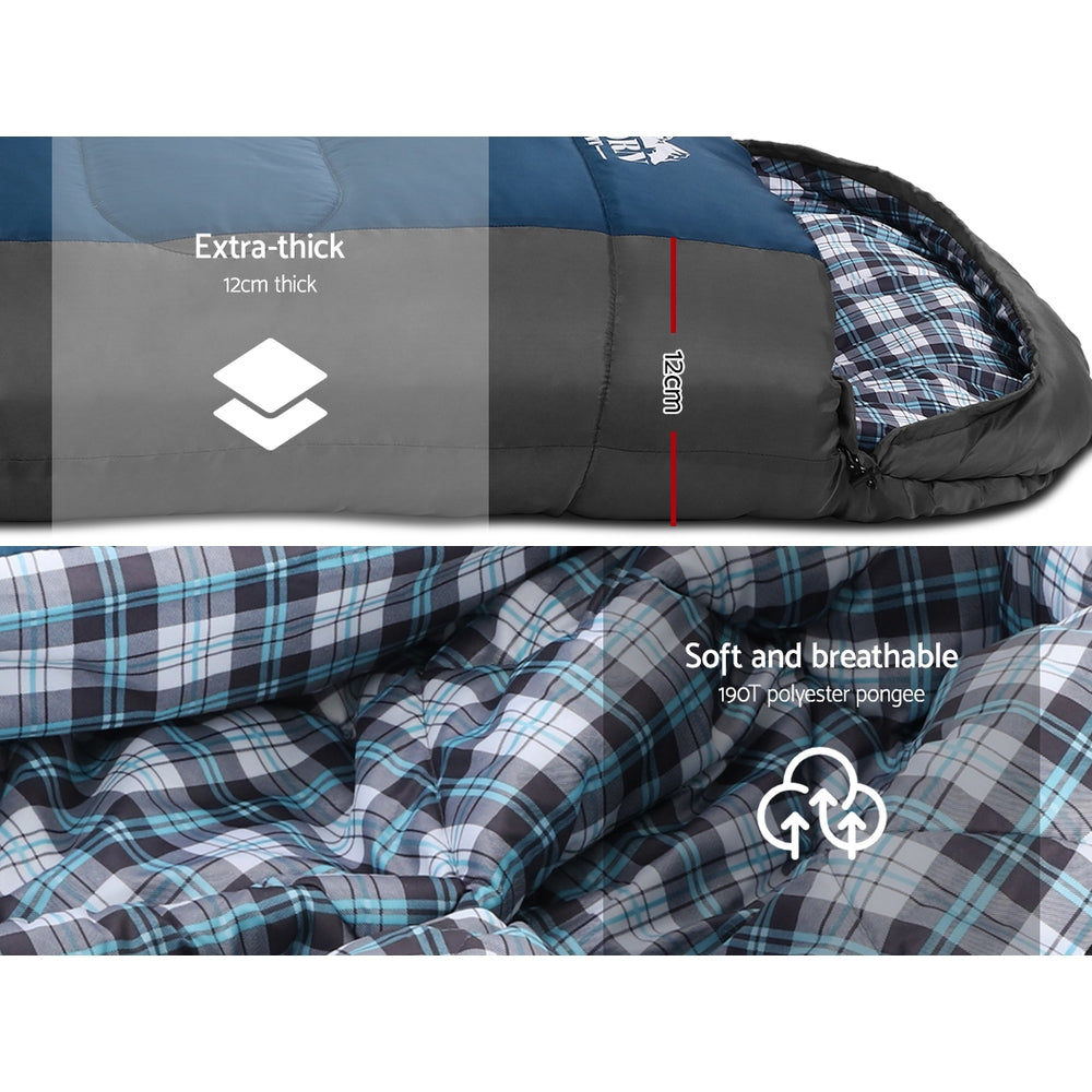 Weisshorn Sleeping Bag Camping Hiking Tent Winter Outdoor Comfort 0 Degree Navy-Outdoor > Camping-PEROZ Accessories