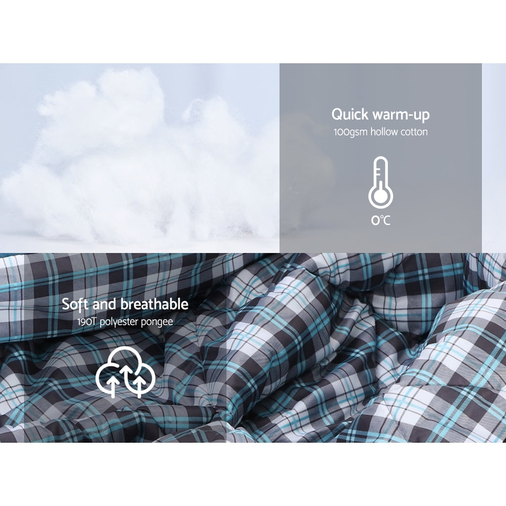 Weisshorn Sleeping Bag Single Camping Hiking Winter Thermal-Outdoor > Camping-PEROZ Accessories