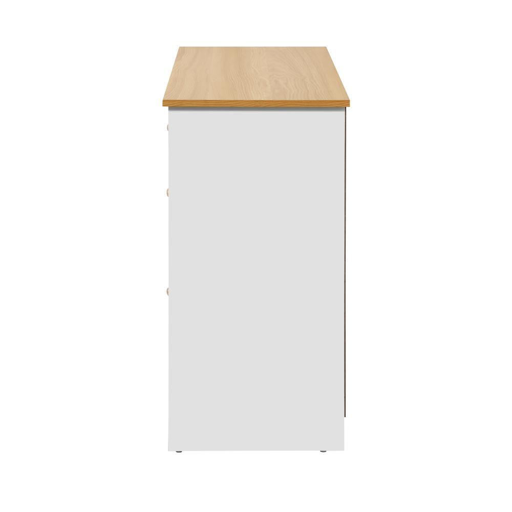Oikiture Chest of Drawers with 2 Drawers and 2 Cabinet Buffet Sideboard Hallway Storage-Sideboard-PEROZ Accessories